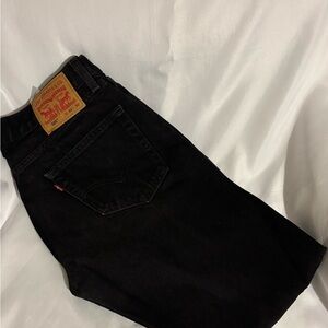 Levi's Men's Dark Black Straight Jeans
